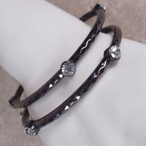 Bangle Bracelets w/Swarovski Crystal Accents
